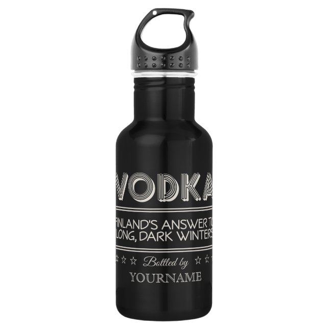 VODKA custom Stainless Steel Water Bottle (Front)