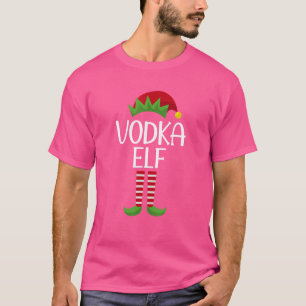 Vodka Elf Family Matching Group Christmas Party Pa T-Shirt