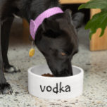 Vodka Food Funny Humor Dog Cat Pet Bowl<br><div class="desc">This design was created from my one-of-a-kind fluid acrylic painting. It may be personalized by clicking the customize button and changing the name, initials or words. You may also change the text color and style or delete the text for an image only design. Contact me at colorflowcreations@gmail.com if you with...</div>