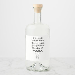 Vodka Fun Liquor Bottle Label