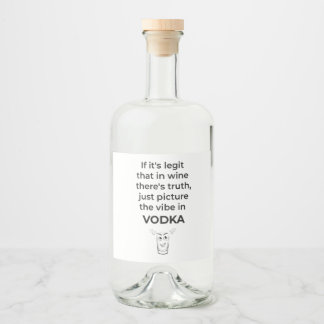 Vodka Fun Liquor Bottle Label