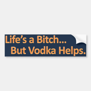 Vodka Helps Bumpersticker Bumper Sticker