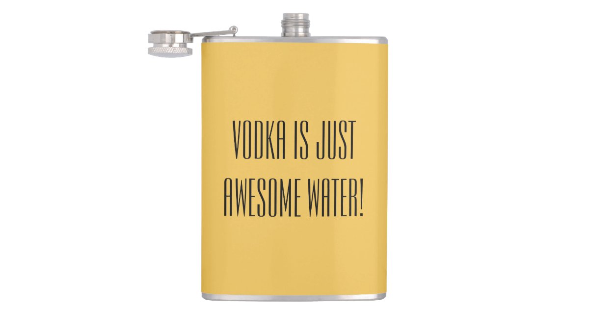 Vodka Humor Flask | Zazzle