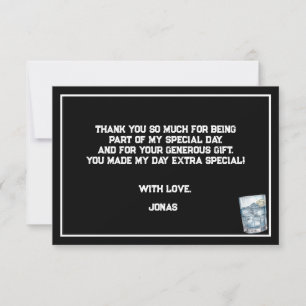 Vodka let's party adults birthday thank you card