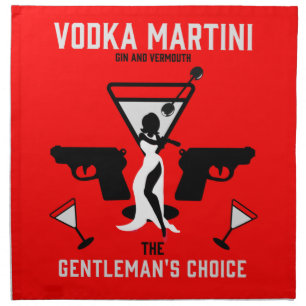 Vodka Martini Drink Gift Cloth Napkin