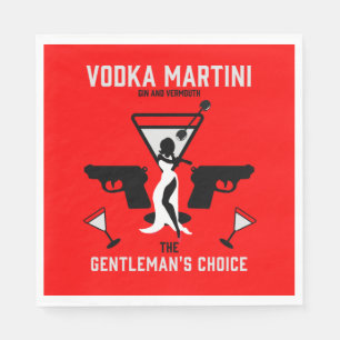 Vodka Martini Drink Gift Napkins