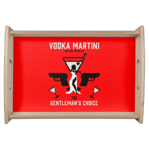 Vodka Martini Drink Gift Serving Tray