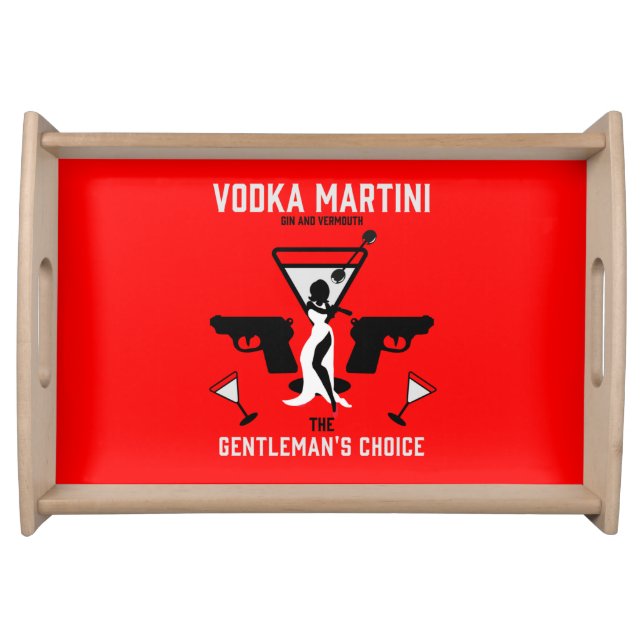 Vodka Martini Drink Gift Serving Tray (Front)