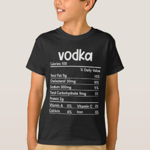 Vodka Nutrition Facts Thanksgiving Funny Drinking T-Shirt