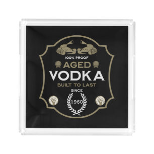 Vodka Over The Hill Birthday Acrylic Tray