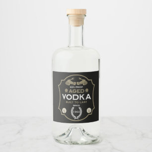 Vodka Over The Hill Birthday Liquor Bottle Label