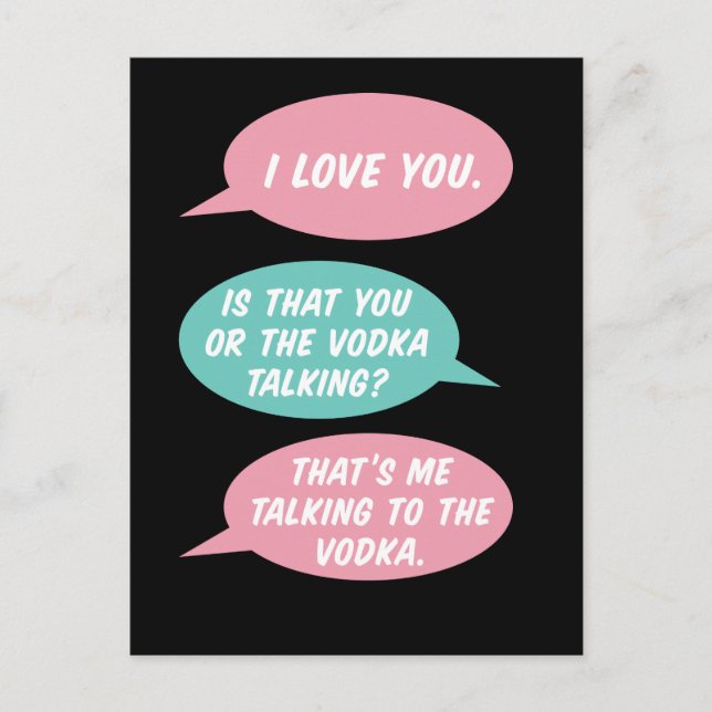 Vodka Talking Pandemic Postcard (Front)