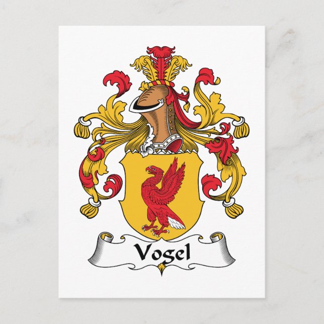 Vogel Family Crest Postcard (Front)