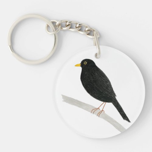 Vogel Keytag Amsel Keychain