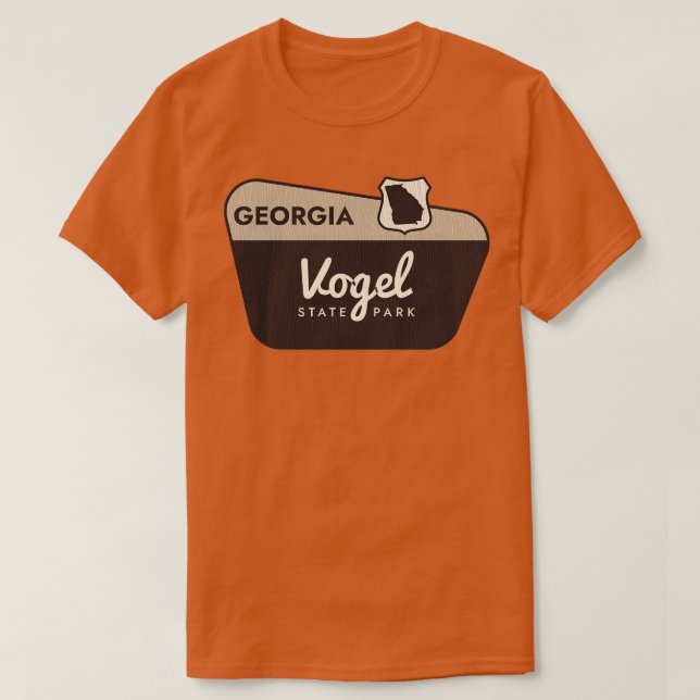 Vogel State Park Georgia Welcome Sign T-Shirt (Design Front)
