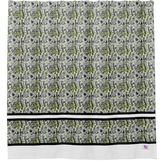Vogue Fashionista Racoletta Green Shower Curtain Zazzle Com