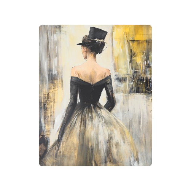 Vogue Glamor Fashion Woman Metal Print (Front)