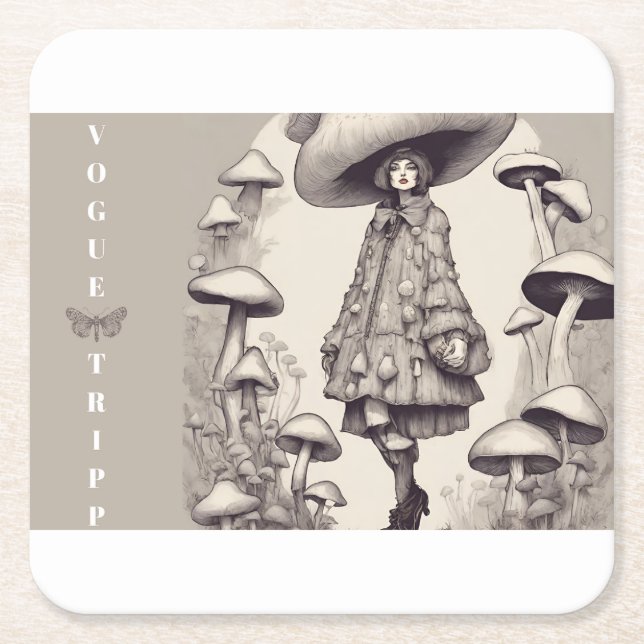 Vogue Tripp Square Paper Coaster (Front)