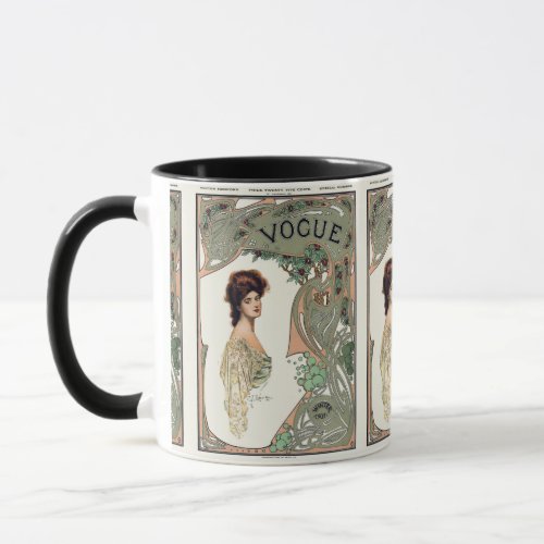 Vogue Victorian Cover Vintage Woman Mug