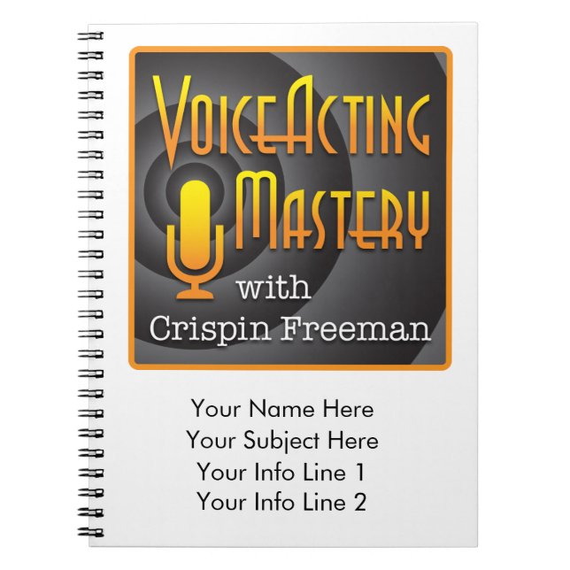 Voice Acting Mastery Customizable Notebook - PL W (Front)