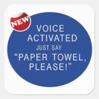 Voice Activated hand dryerl Prank Sticker