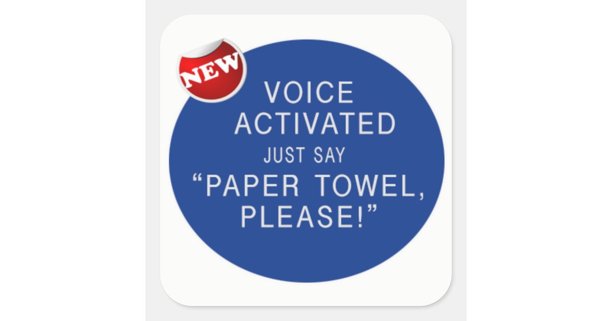 Voice Activated hand dryerl Prank Sticker