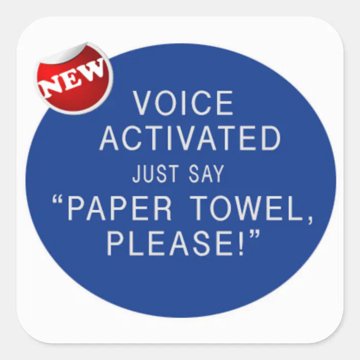 Voice Activated Hand Dryerl Prank Sticker Zazzle Com
