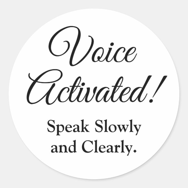 Voice Activated Prank Joke Humor Stickers (Front)