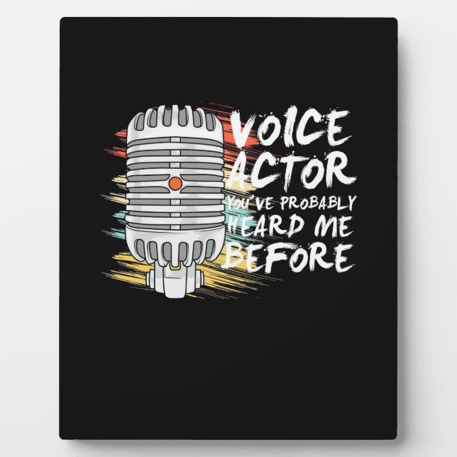 Voice Actor Before Plaque (Front)
