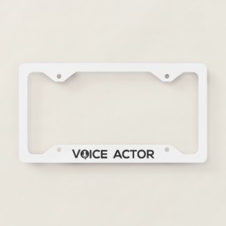 Voice Actor License Plate Frame