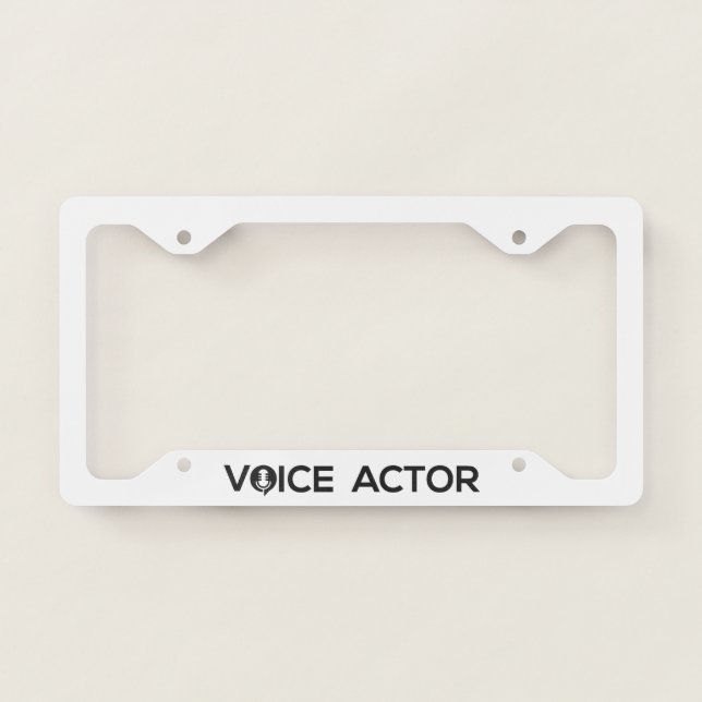 Voice Actor License Plate Frame (Front)