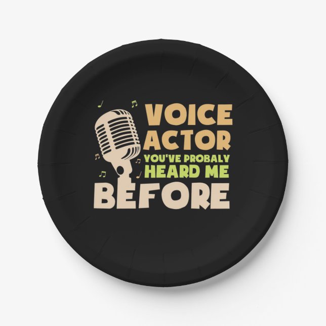 Voice Actor Paper Plates (Front)