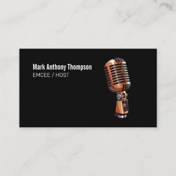 Voice Artist Voiceover Talent Master Of Ceremonies Business Card by coolbusinesscards at Zazzle