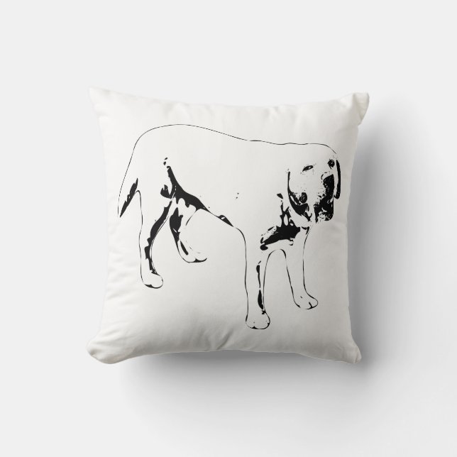 Voice in Ink Throw Pillow (Front)