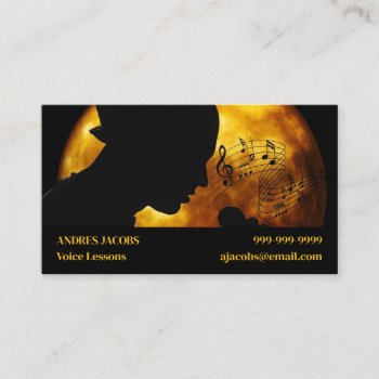 Voice Lesson Business Card by ProfessionalDevelopm at Zazzle
