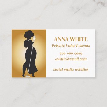 Voice Lessons Business Card by ProfessionalDevelopm at Zazzle