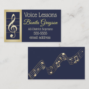 Voice Lessons Business Card