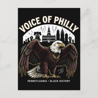 Voice of Philly Bald Eagle Black History Heritage  Postcard