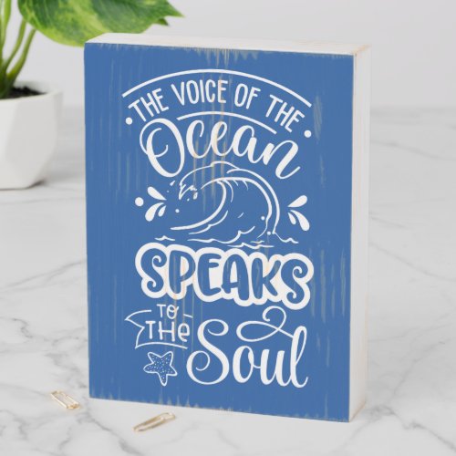 Voice of the Ocean Wooden Box Sign