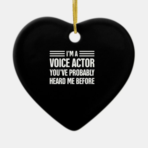 Voice_Over Artist  Voice Acting Premium Gift Ceramic Ornament