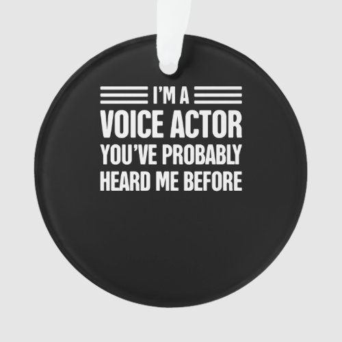 Voice_Over Artist  Voice Acting Premium Gift Ornament