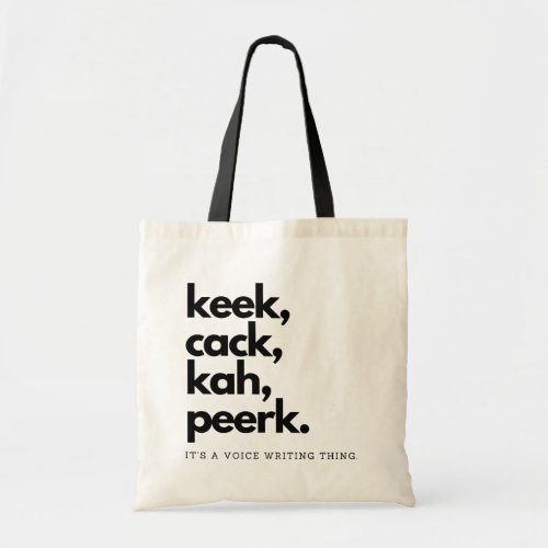 Voice Writing Tote Bag