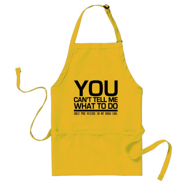 VOICES IN MY HEAD apron - choose style & color (Front)