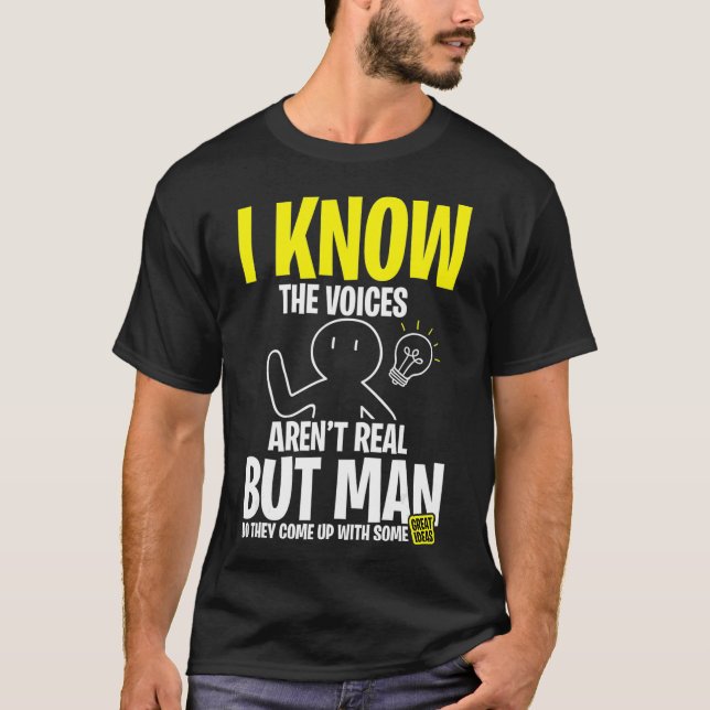 Voices In My Head Funny Introvert Ideas  T-Shirt (Front)