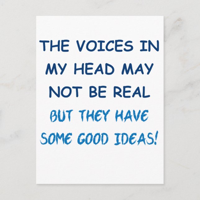 Voices in My Head Postcard (Front)