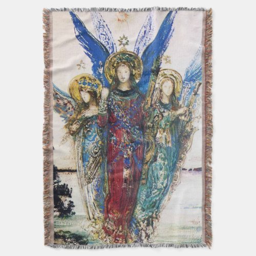 Voices of Evening by Gustave Moreau Throw Blanket