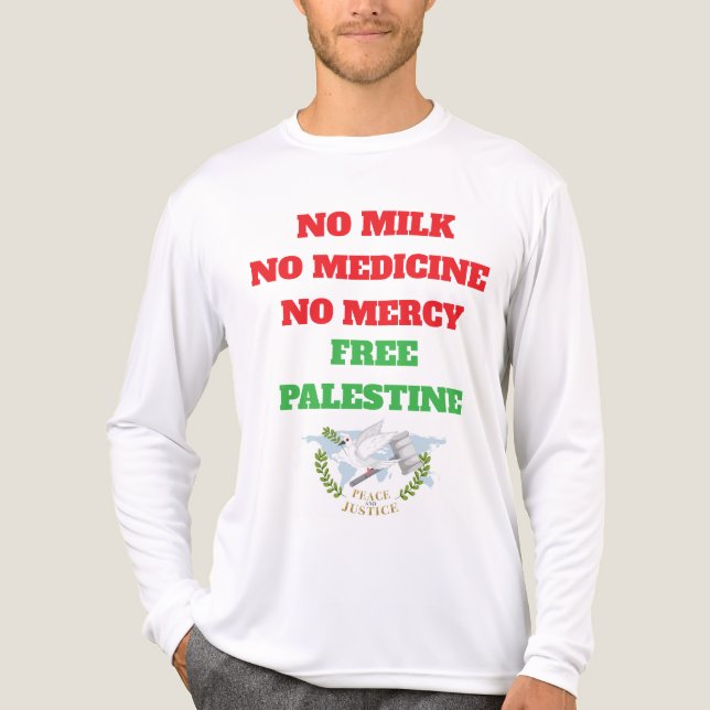 Voices of Palestine – Humanity Cries for Justice T Tri-Blend Shirt (Front)