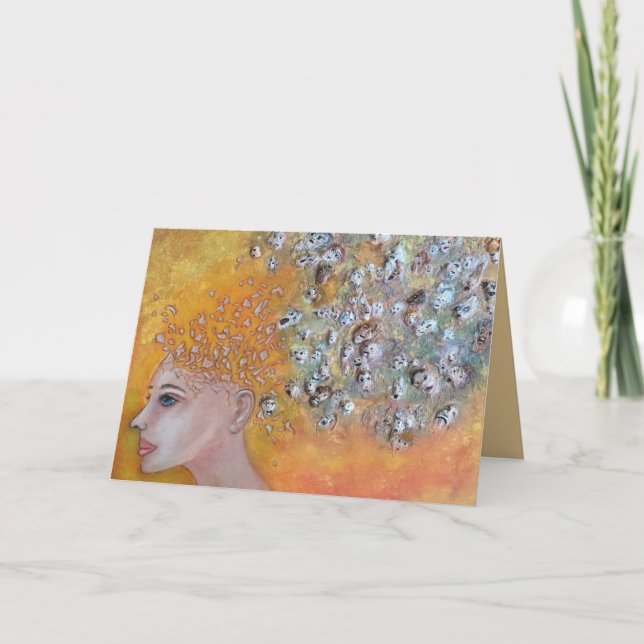 Voices Original Art Strong Woman Card (Front)