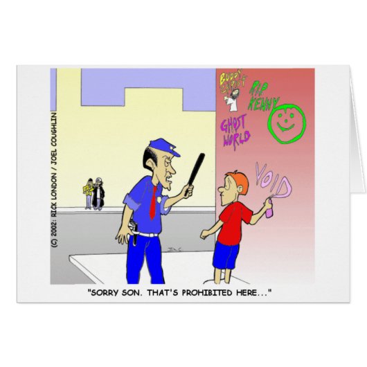 Void Graffiti Funny Police Cartoon Gifts & Tees (Front Horizontal)