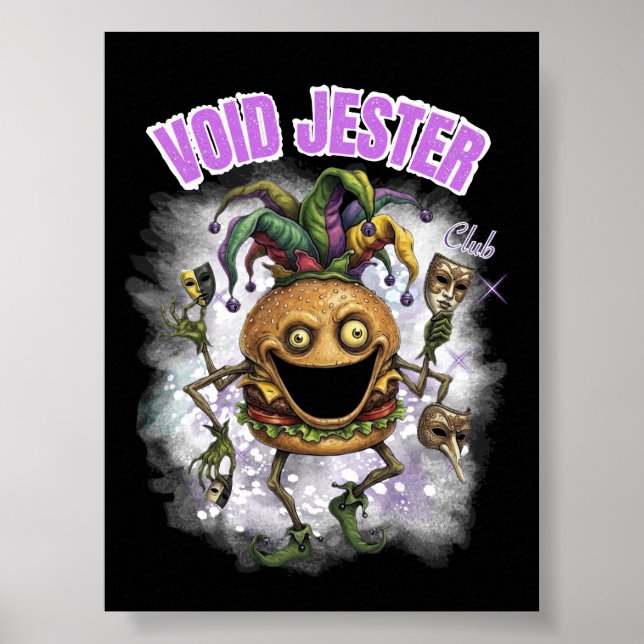 Void Jester Club - friend Burger dark Poster (Front)